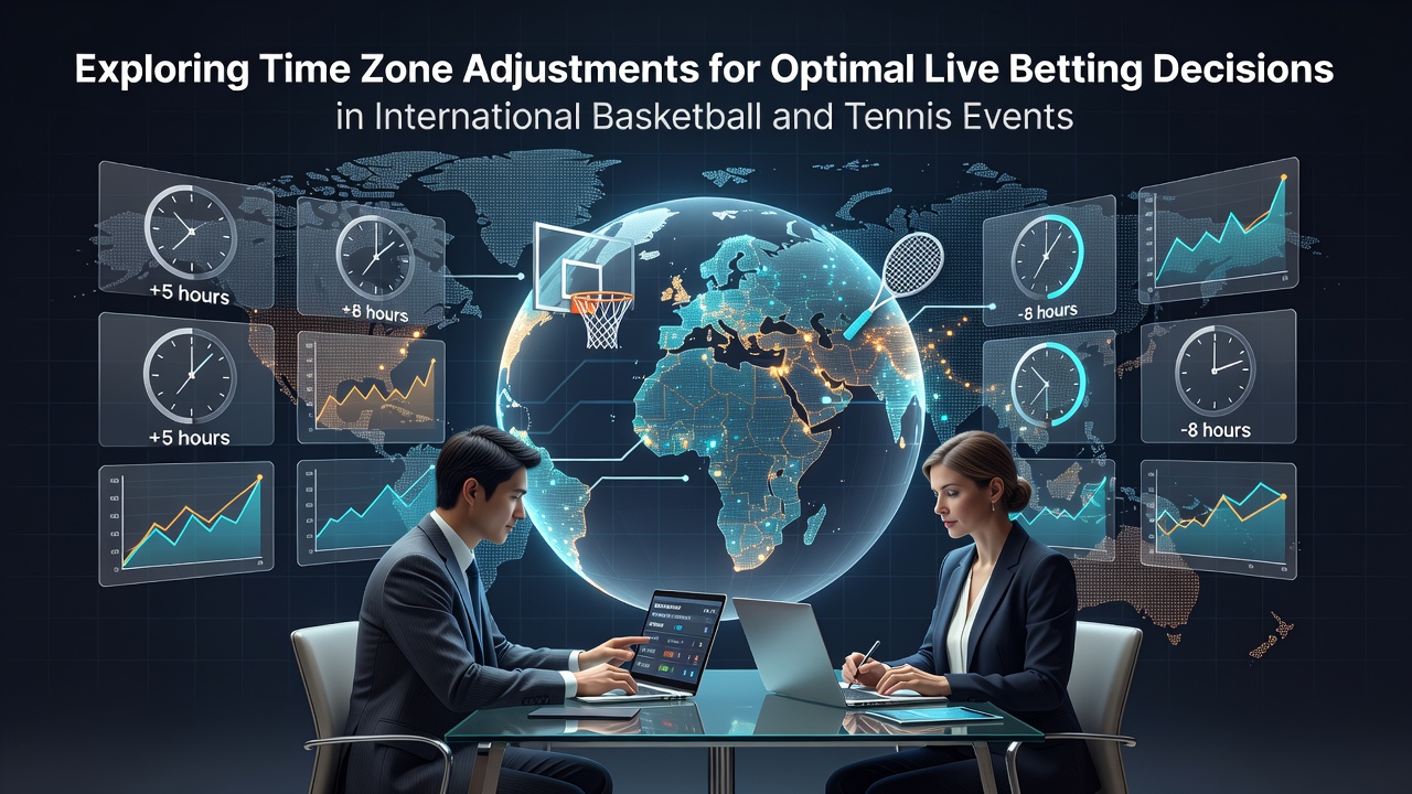 Darstellung von Weltkarten mit Zeitzonen und Live-Wettmärkten für Basketball sowie Tennis