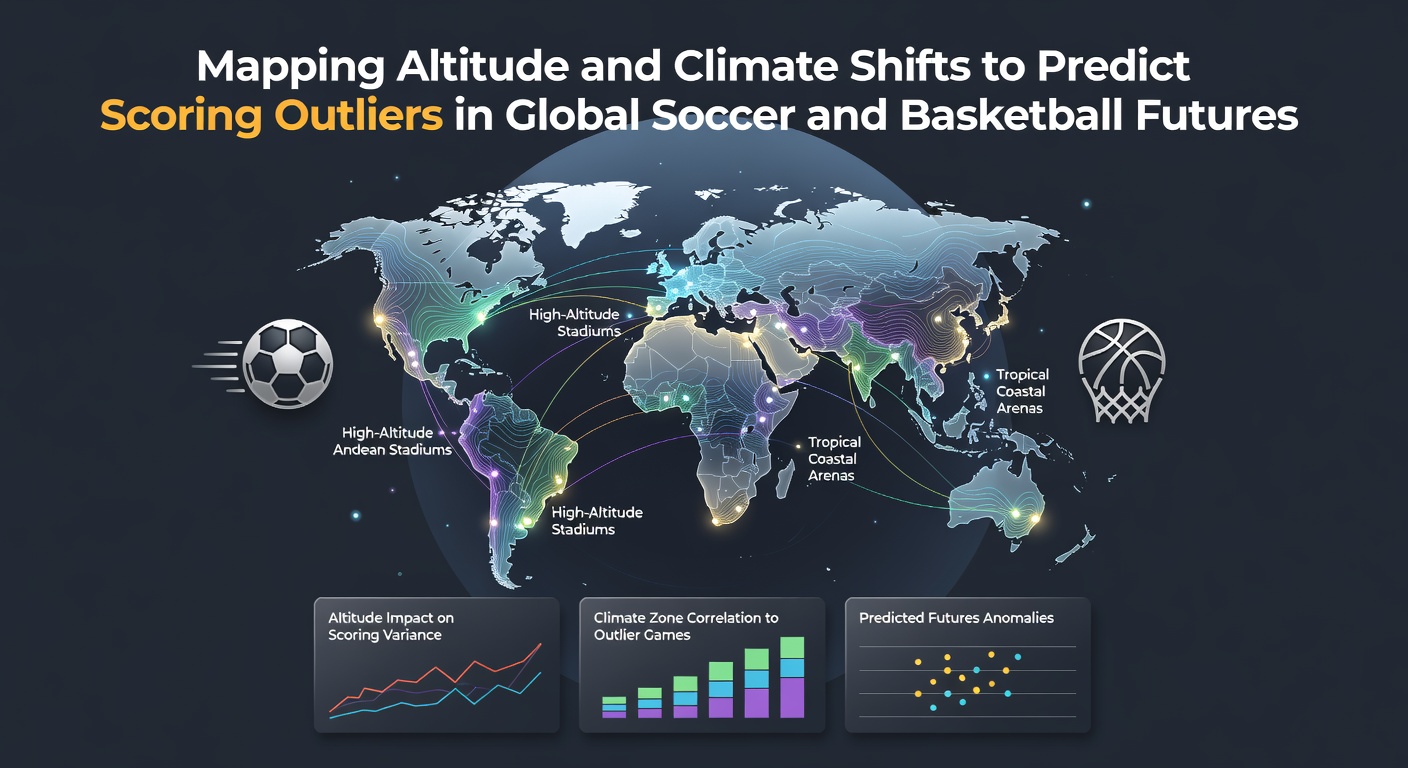 Karte der Höhenlagen und Klimazonen für globale Sportveranstaltungen