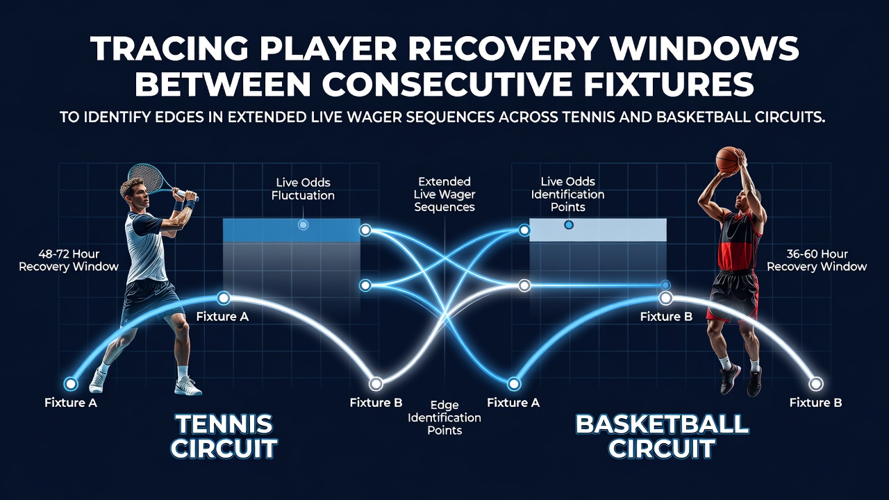 Grafik zu Erholungsintervallen und Wettsequenzen in Tennis sowie Basketball